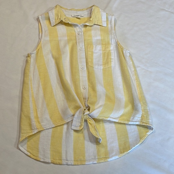 beachlunchlounge striped button down sleeveless shirt • Size XS - Picture 7 of 12